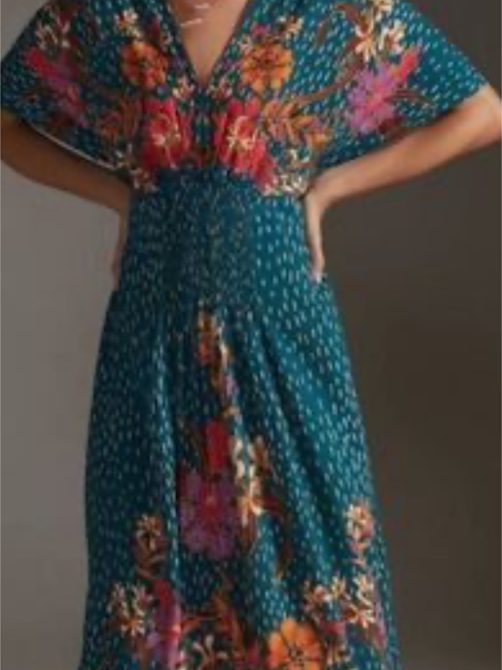 BL-NK of London Anthropology The Tatiana Kaftan Midi Dress one size